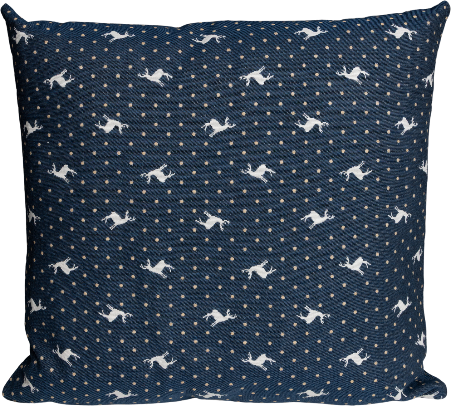 Kissenhülle Cabana Home Deer Blue 40x40 cm | Fest & Griffig - Hirsch Motiv Dunkelblau Landhaus