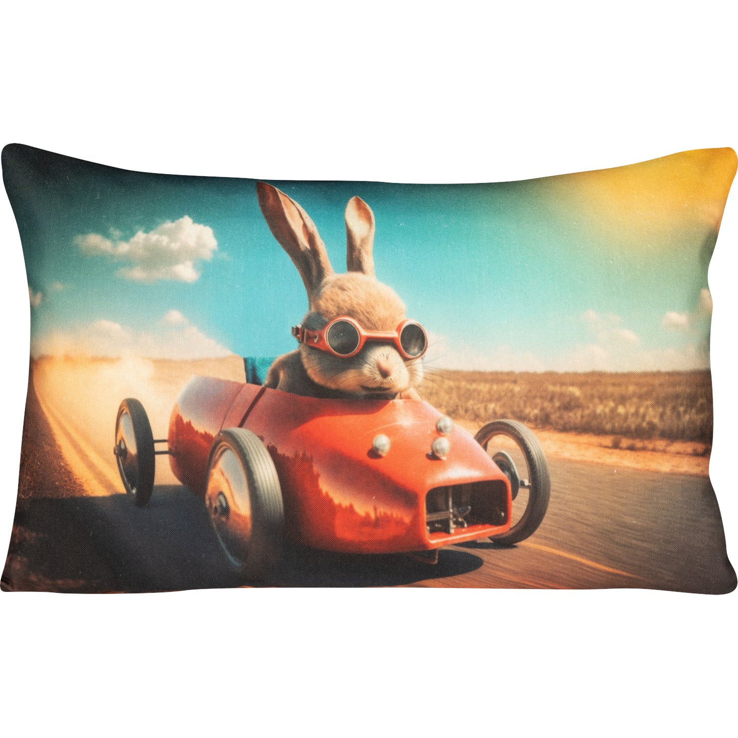 Kissenhülle "Racer Rabbit" - Ostern