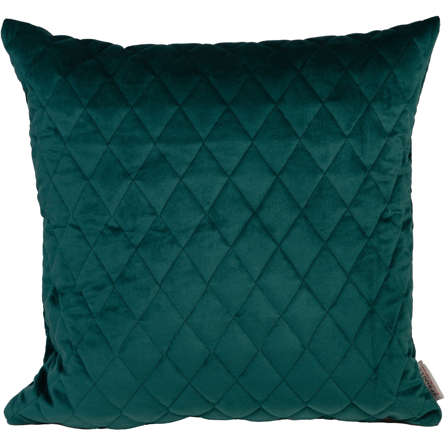 Kissenhülle Edel-Samt 40x40 cm Rautenmuster Grün – Sprügel Hometex GmbH