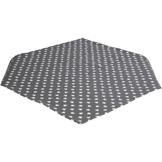 Jacquard Tischdecke Lieblingsplatz grau 110x110 cm