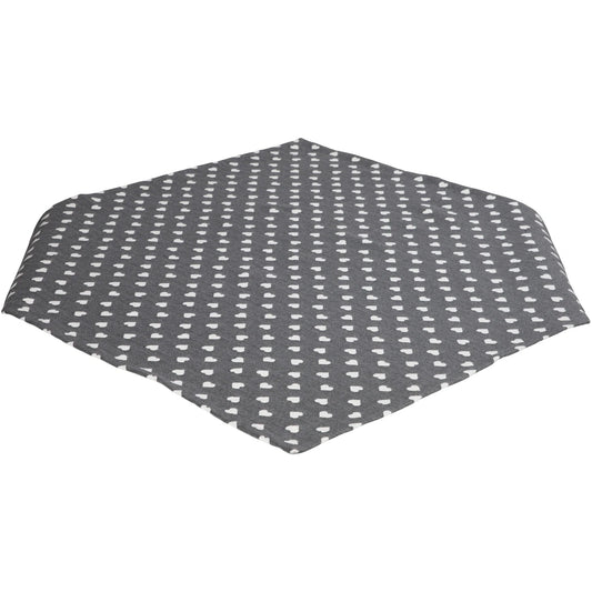Jacquard Tischdecke Lieblingsplatz grau 110x110 cm