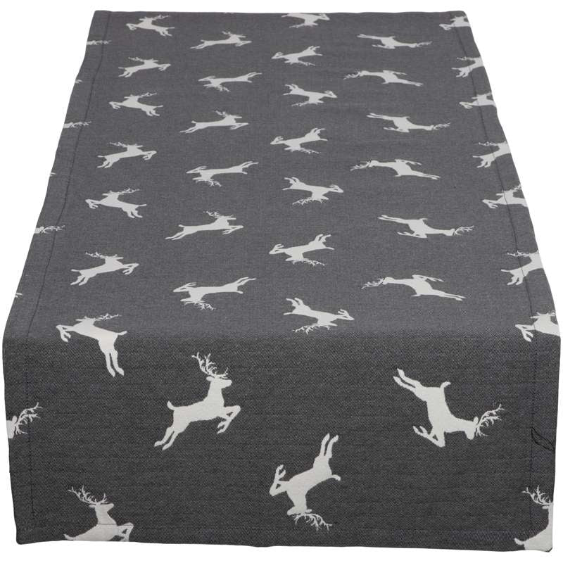 Tischband Montana Deer Farbe grau - 50/150 cm