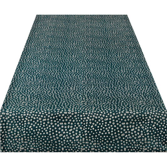 Jacquard Tischband Gepunktet türkis 50x150 cm