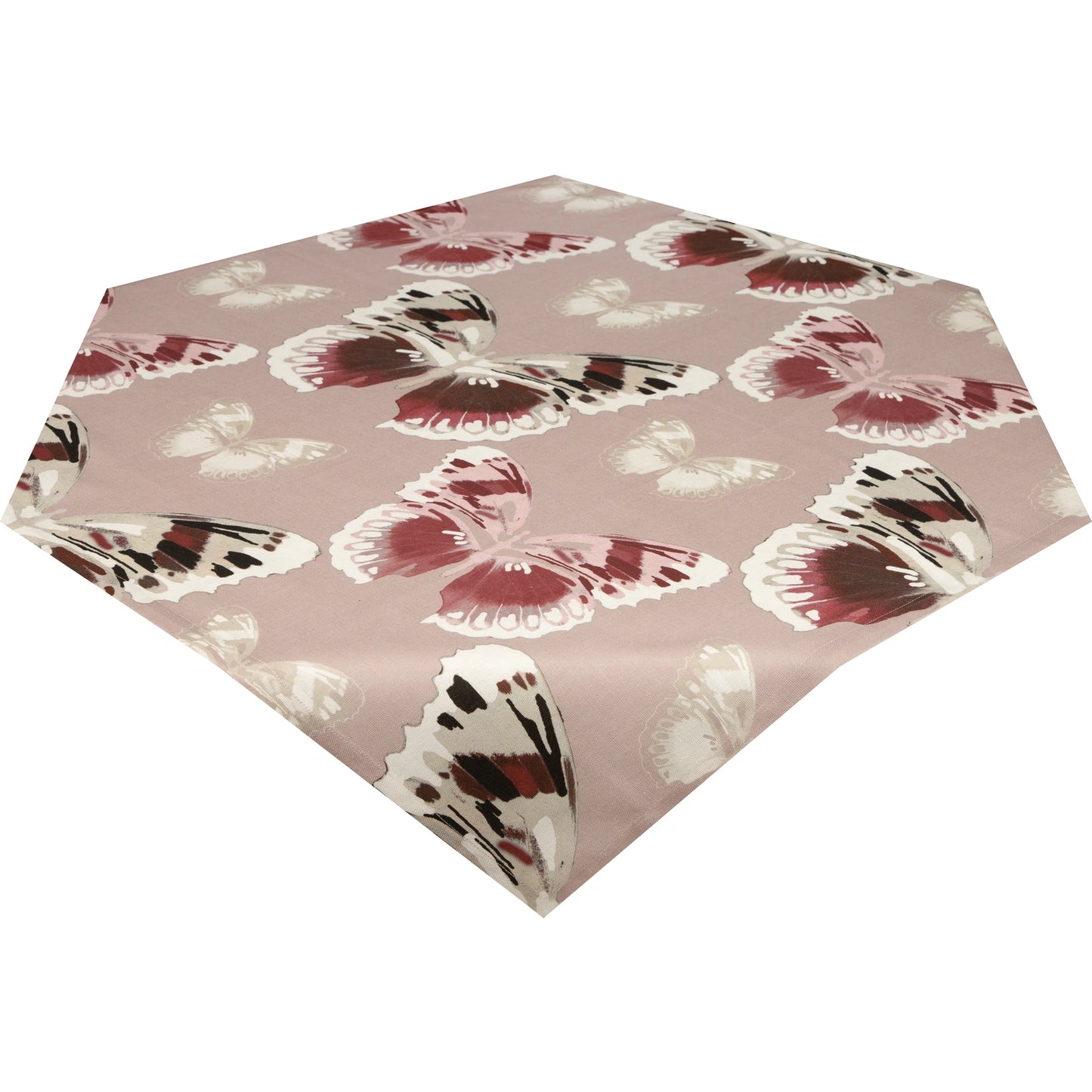 Tischdecke Vintage Schmetterlinge - Burgund Butterfly 110x110 cm