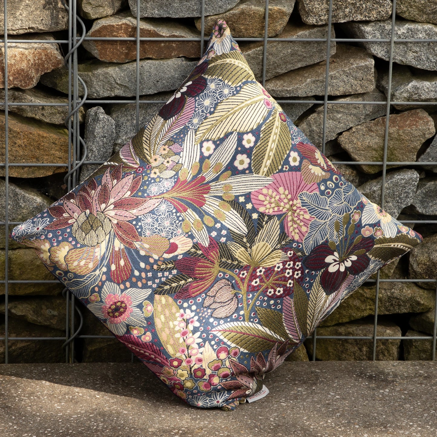 Jacquard Kissenhülle Mitternachtsgarten 50x50 cm