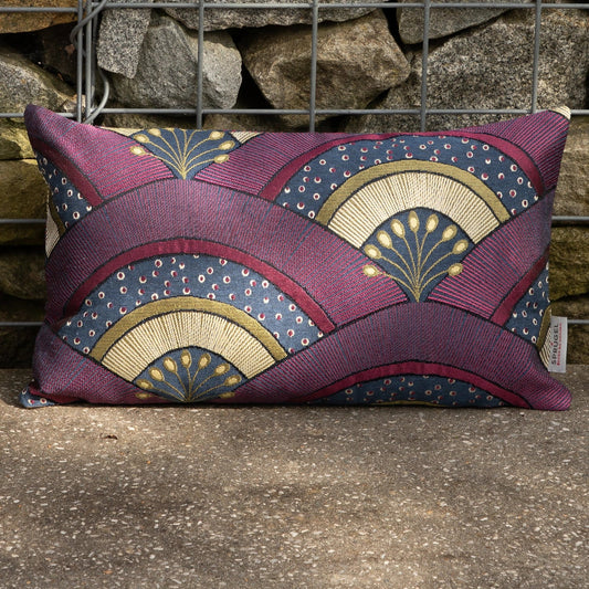 Jacquard Kissenhülle Glamour Fächer 30x50 cm