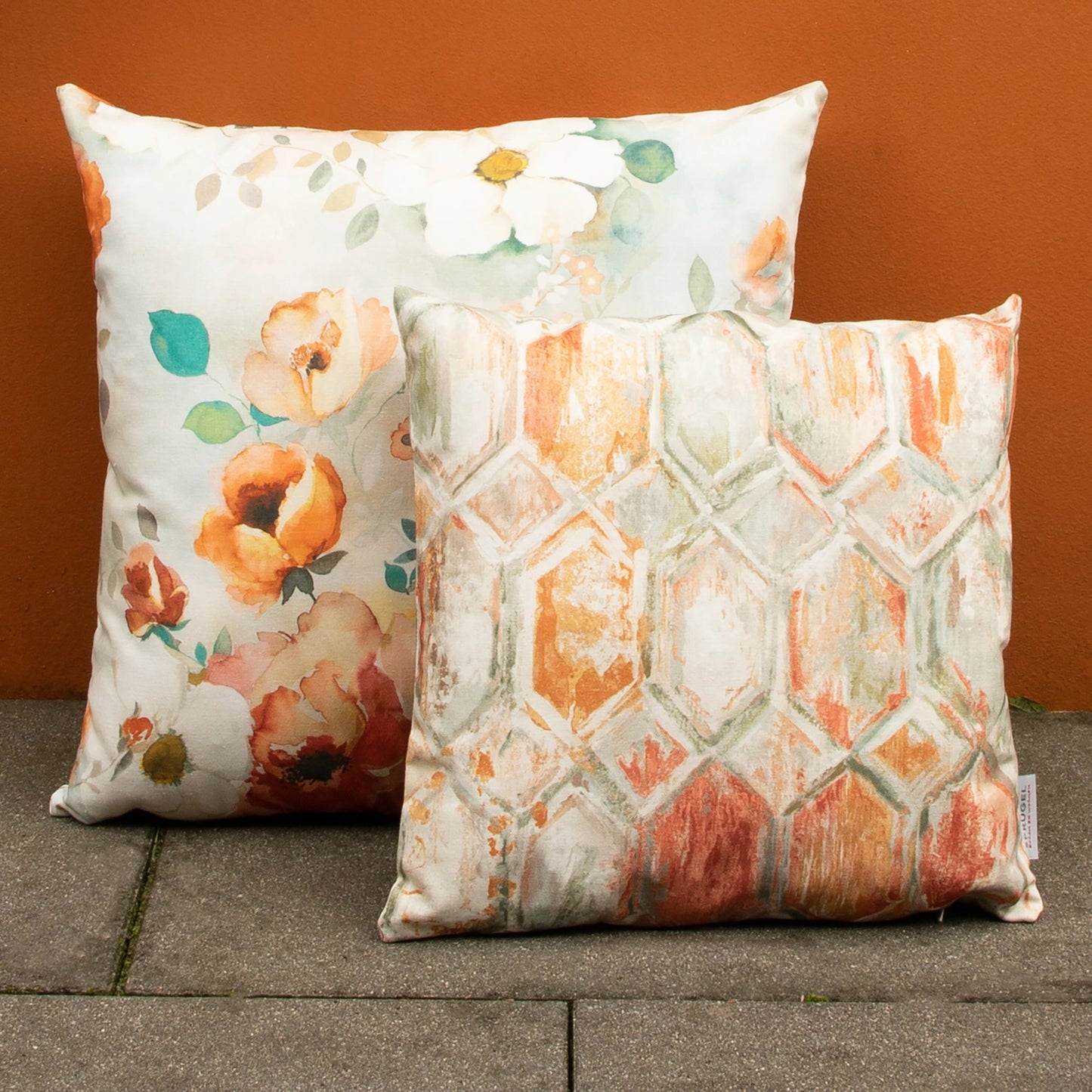 Kissenhülle Aquarell-Frische - Kaya Flower 50x50 cm