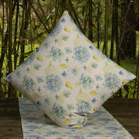Präzisions-Druck Tischband Hortensien 50x150 cm