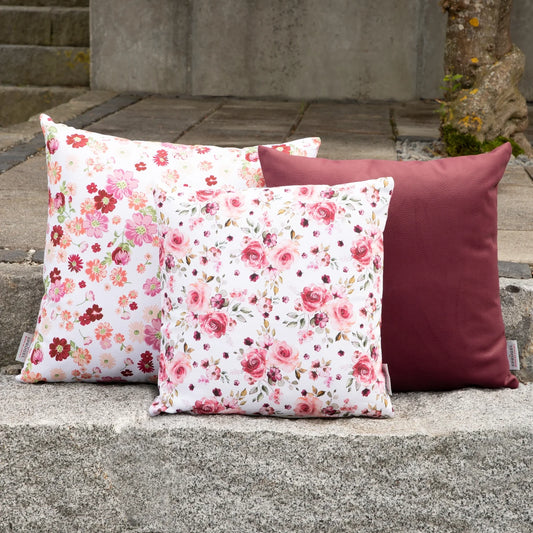 Baumwoll Kissenhülle Almeria Rosen 60x60 cm