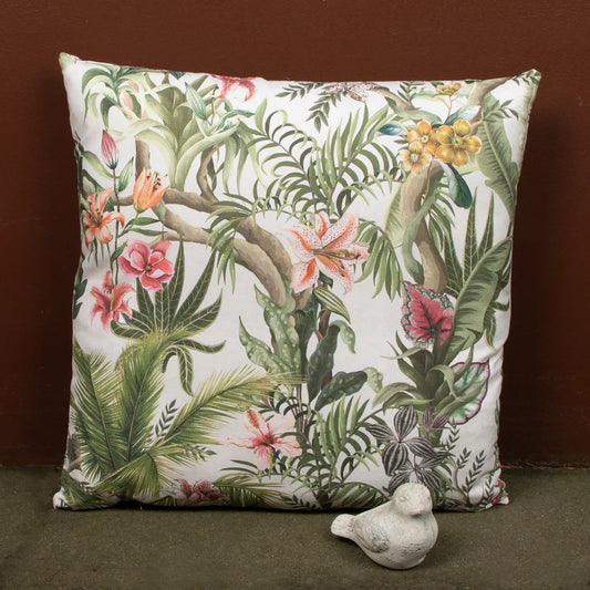 Baumwoll Kissenhülle Tropenflora 60x60 cm