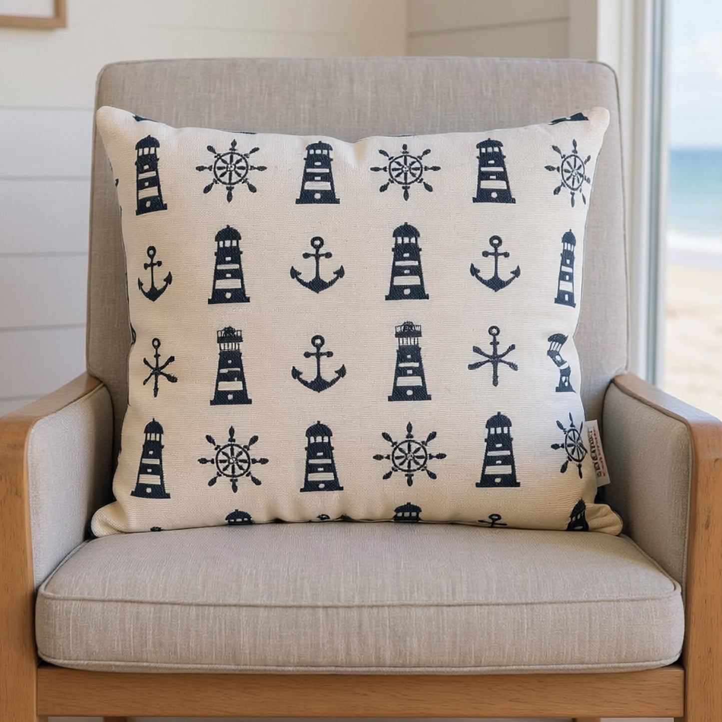 Jacquard Kissenhülle Maritim 40x40 cm