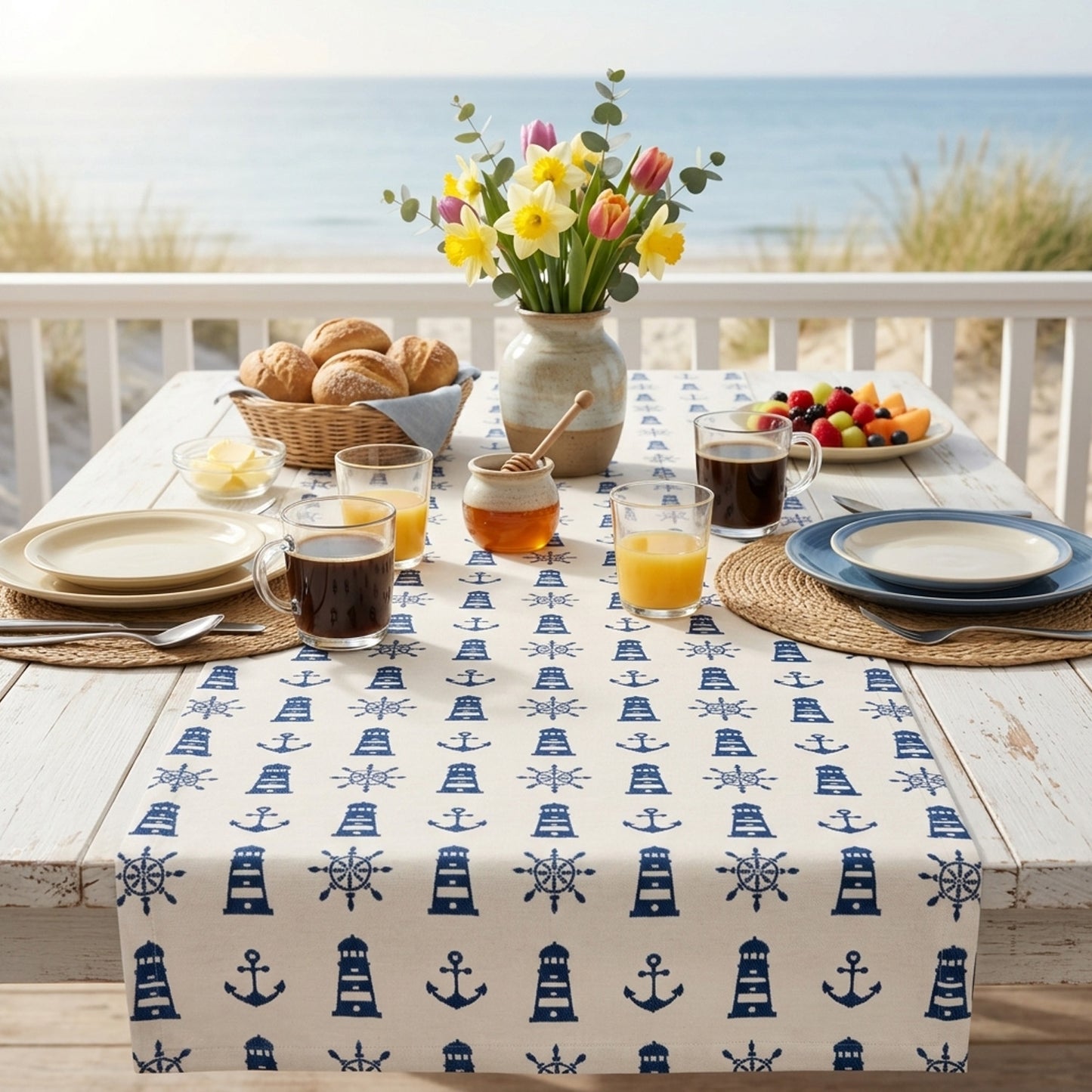 Jacquard Tischband Maritim 40x180 cm