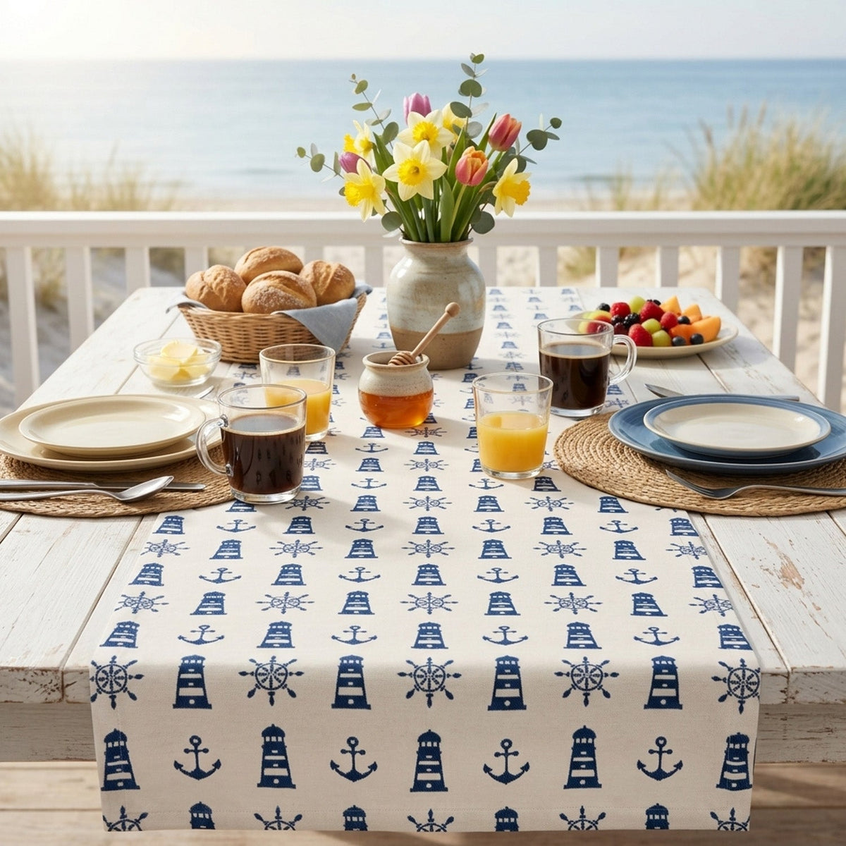 Jacquard Tischband Maritim 40x180 cm