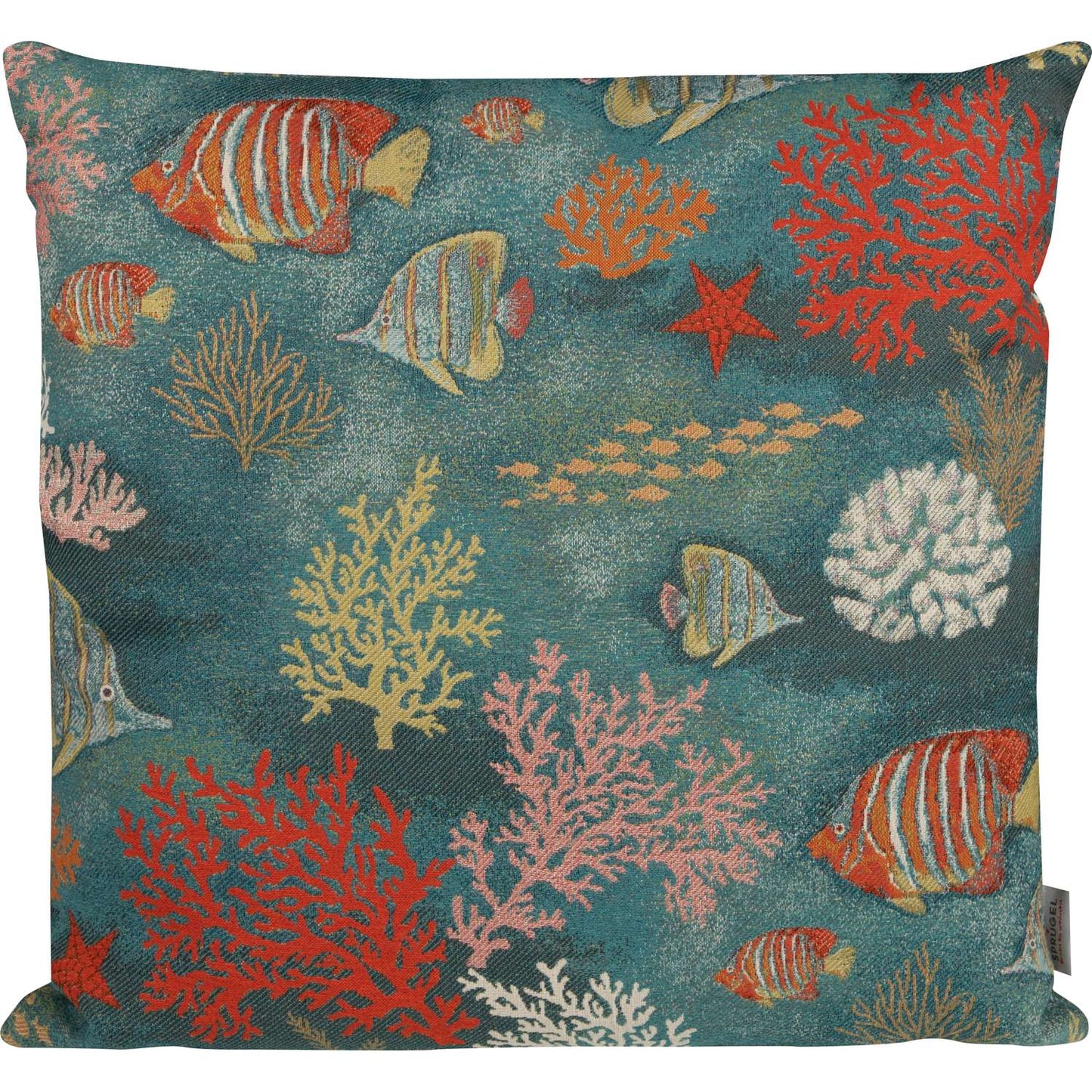 Kissenhülle mit Fischen und Korallen - Nautilus Aquarius - 45x45 cm
