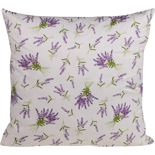 Baumwoll Kissenhülle Lavendel Bouquet 60x60 cm