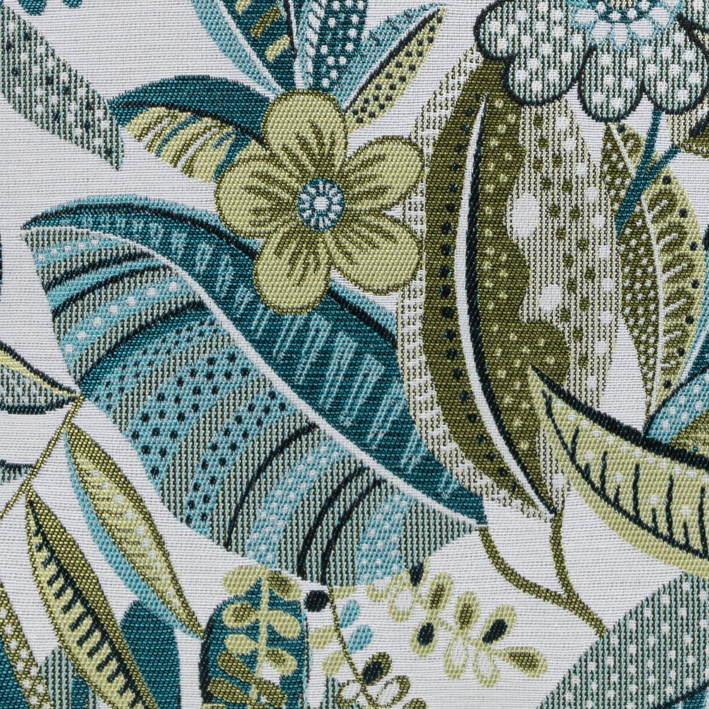 Jacquard Mitteldecke Blätter Tiefe 85x85 cm