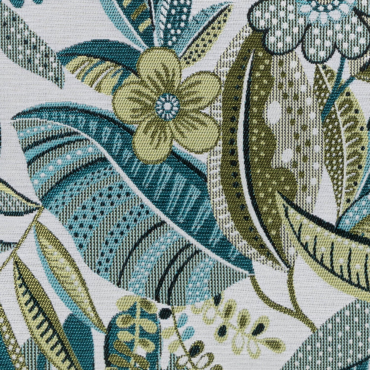 Jacquard Tischdecke Blätter Tiefe 110x110 cm