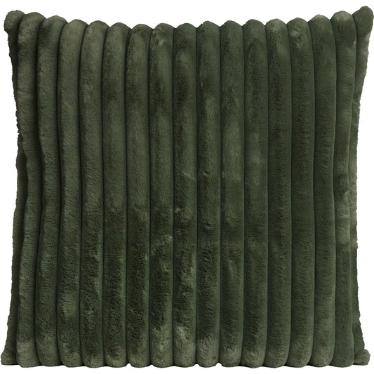 Samtweiche Cord Kissenhülle breit gerippt dunkelgrün 45x45 cm