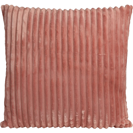 Samtweiche CordKissenhülle fein gerippt rosa 45x45 cm