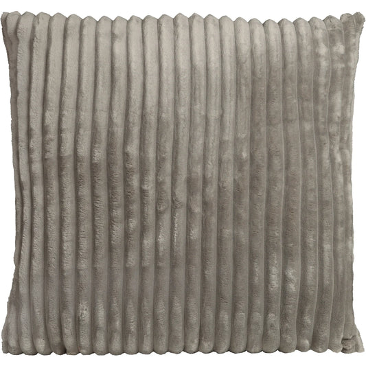 Samtweiche Cord Kissenhülle fein gerippt grau 45x45 cm
