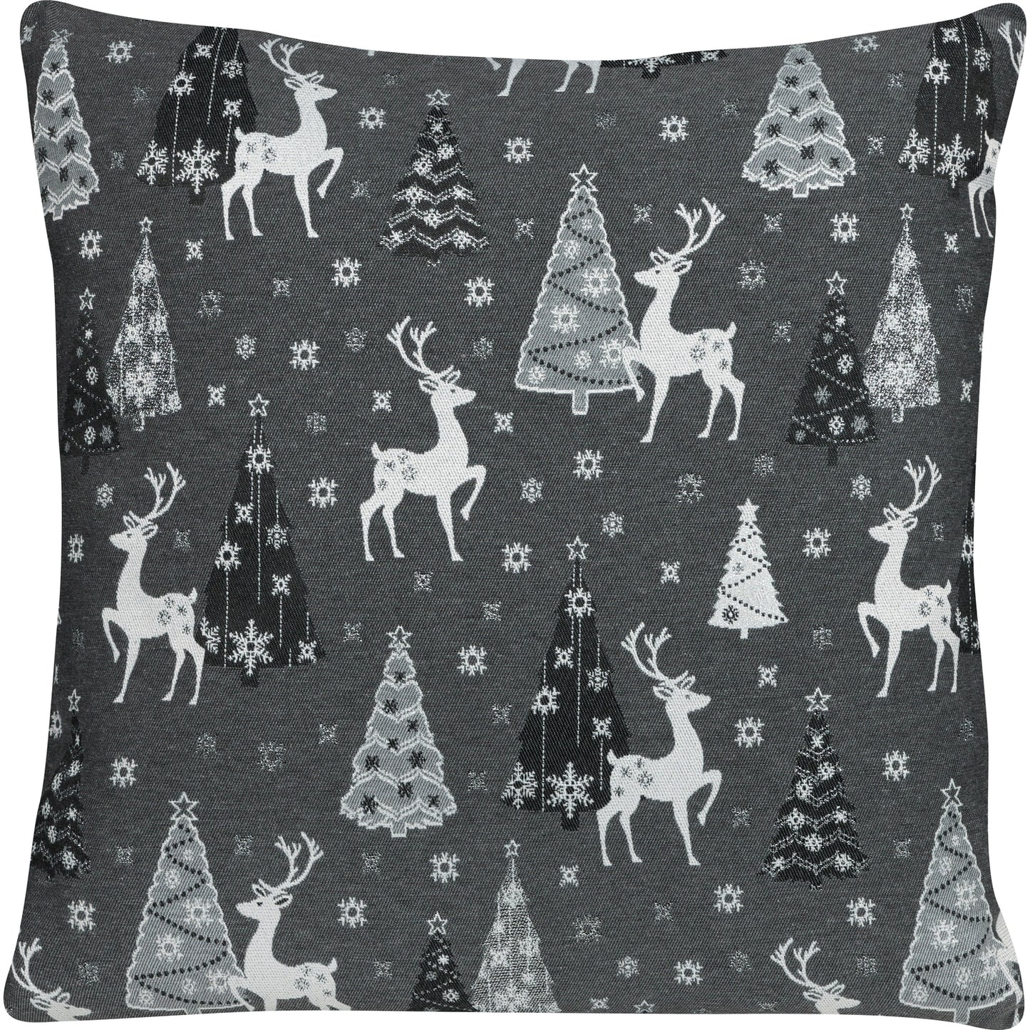 Kissenhülle Silberne Nacht im Wald - Sparkle Winter Deer 40x40 cm
