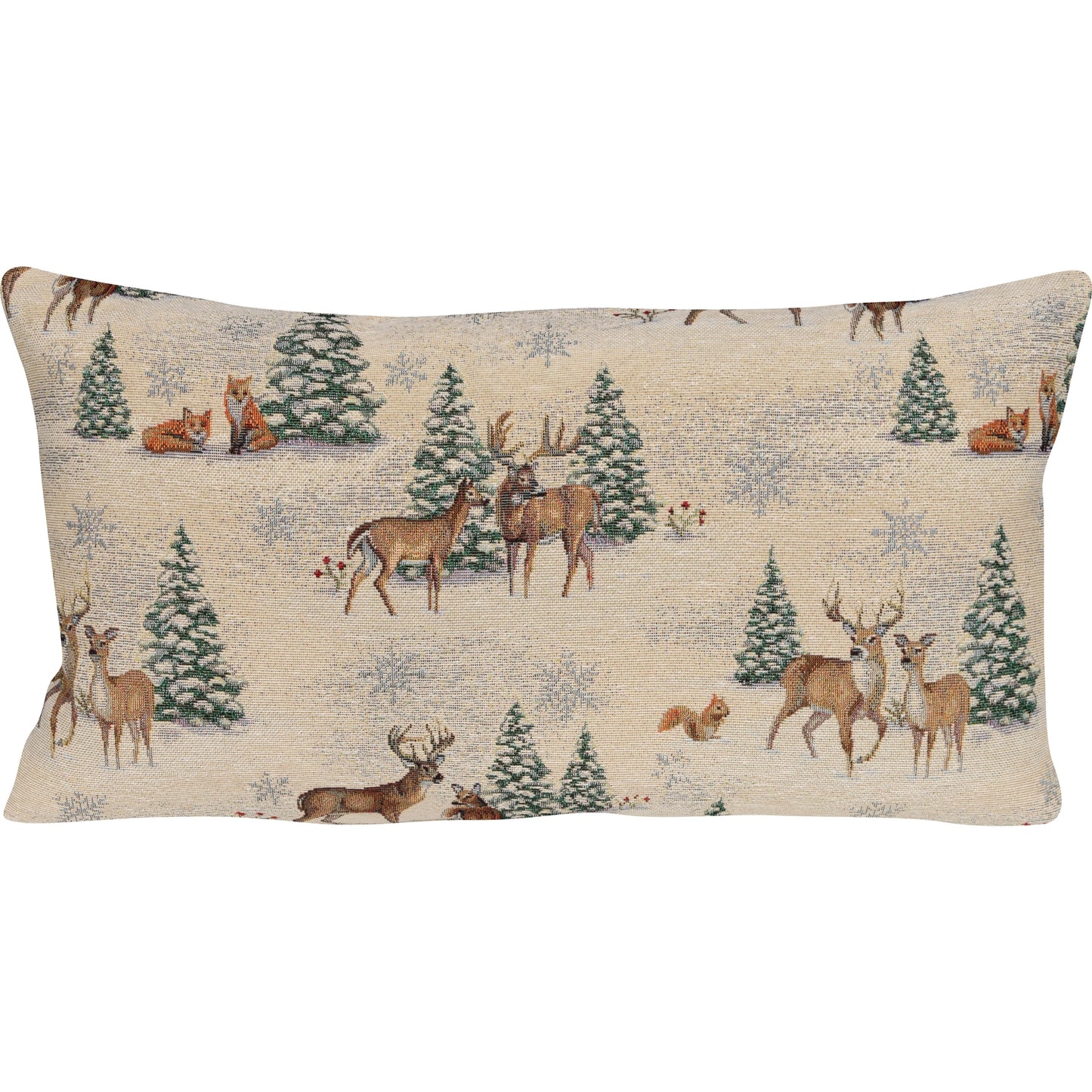 Gobelin Kissenhülle Zauberwald der Tiere - Winter Forest 30x50 cm