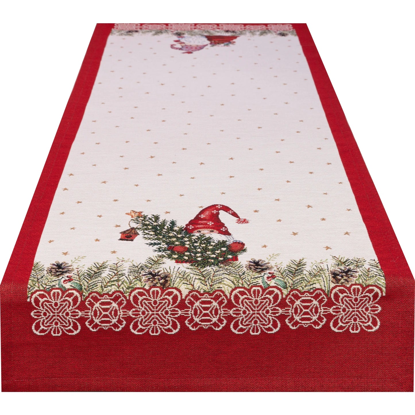 Tischband Zipfelmützen-Glück - Gnomos X-Mas 45x140 cm