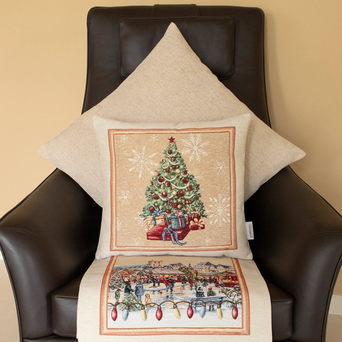 Gobelin Kissenhülle Gemütliche Weihnachten 45x45 cm