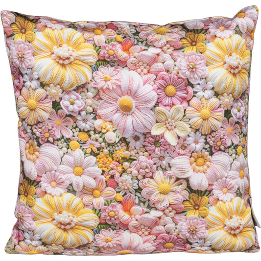 Baumwoll Kissenhülle Blüten Illusion 60x60 cm