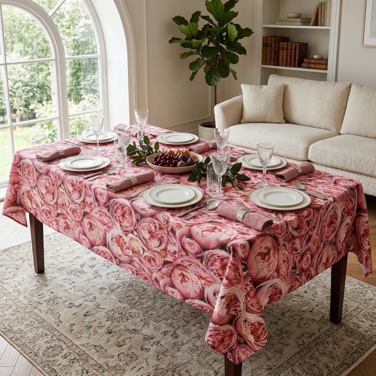 Präzisions-Druck Mitteldecke Rosenfreude 85x85 cm