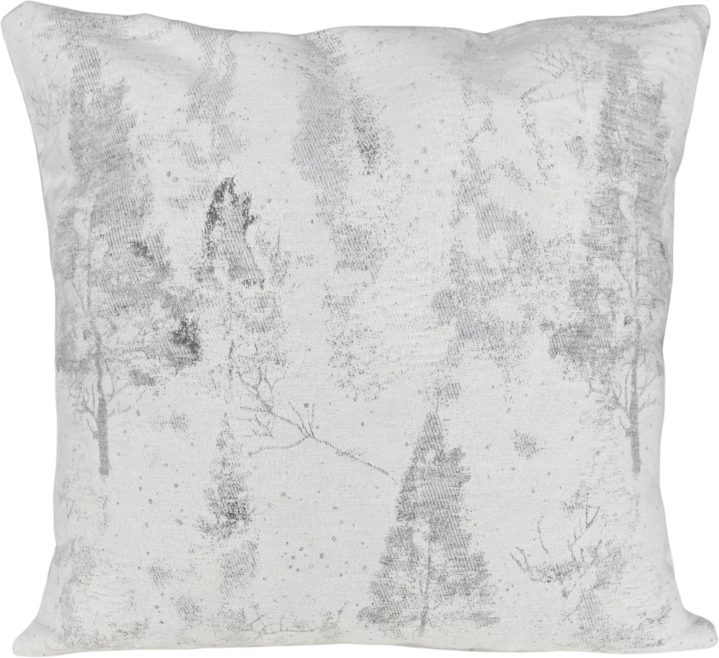 Kissenhülle Homeland Forest Weiss 50x50 cm | Filzig-Warm & Robust - Winterwald Tannen Weiß Dezent