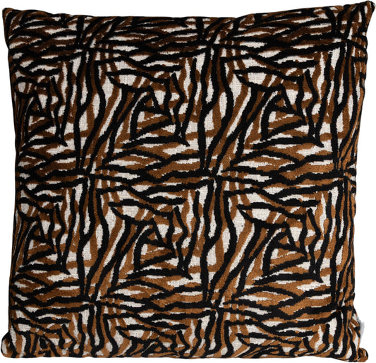 Kissenhülle Palota Modern Art 45x45 cm | Fest & Griffig - Abstraktes Motiv Braun Creme