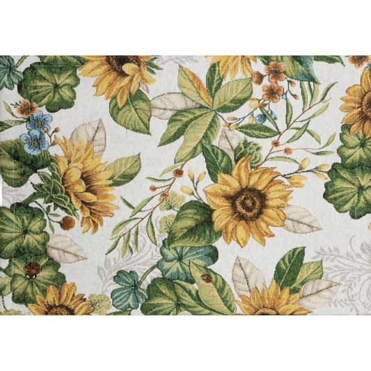 Gobelin Tischset Sonnenblumen und Marienkäfer 35x50 cm