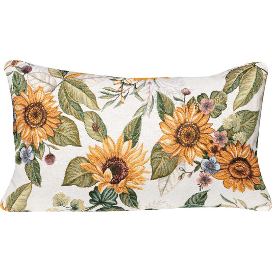 Gobelin Kissenhülle Sonnenblumen und Marienkäfer 30x50 cm