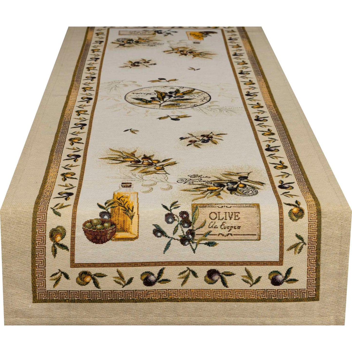 Tischläufer mit Oliven & Olivenöl - Andalusia Olive Oil - 45/140 cm