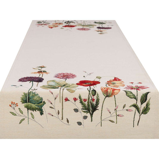 Gobelin Tischband Wiesenblüher 45x140 cm