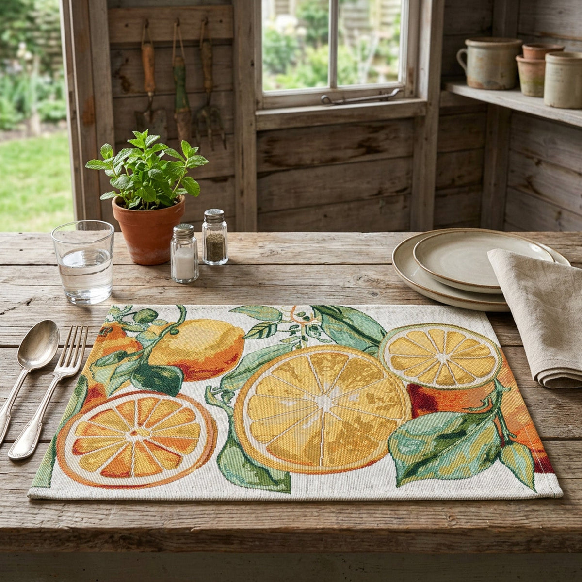 Gobelin Tischset Zitrusfrische 33x50 cm