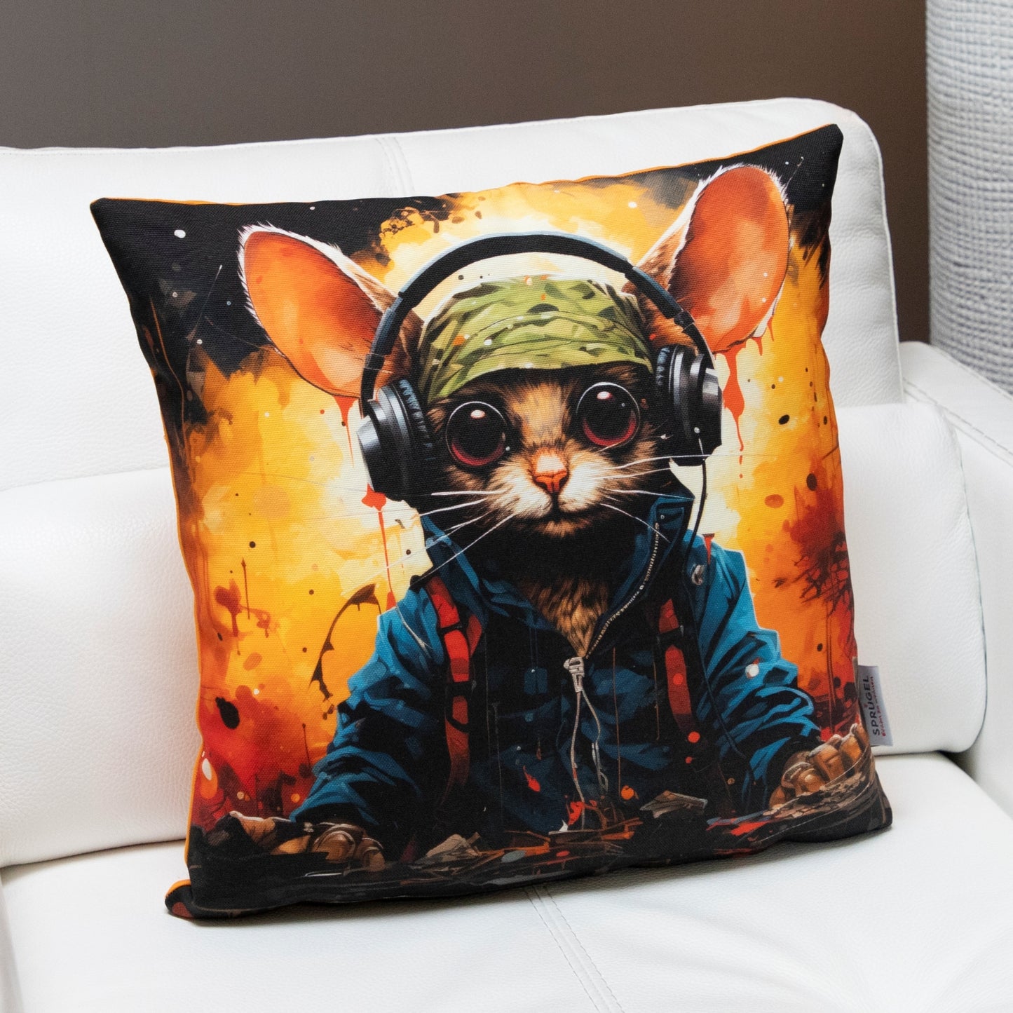Kissenhülle Mad DJ Mouse