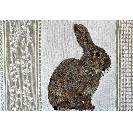 Gobelin Tischset Brauner Hase 33x50 cm