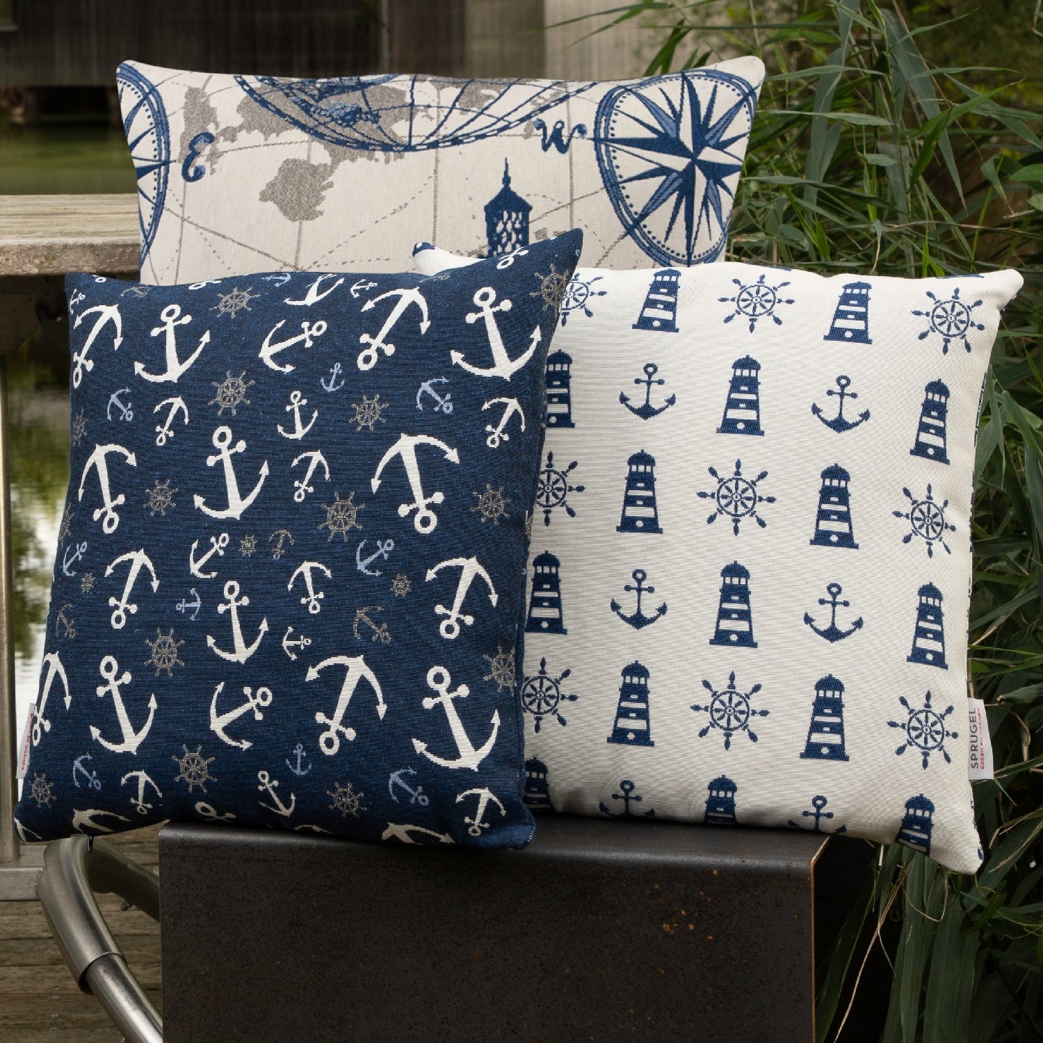 maritime Kissenhüllen von Sprügel