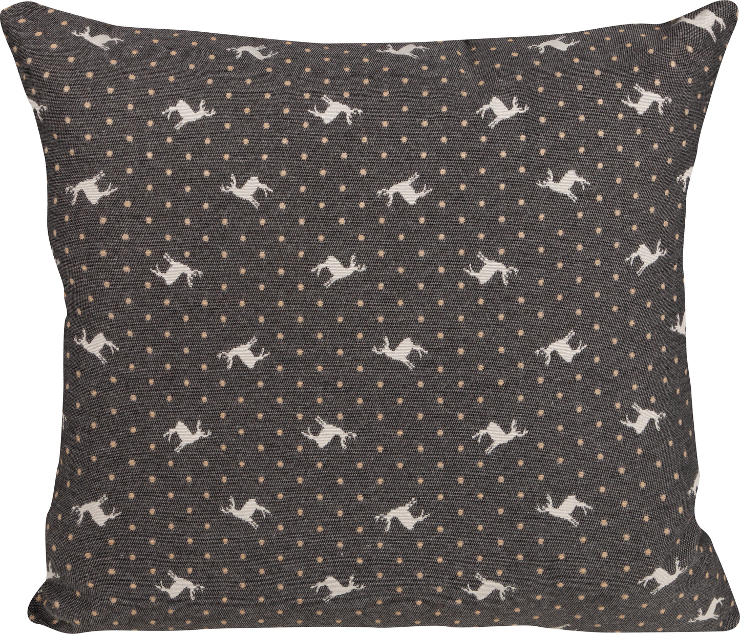 Kissenhülle Cabana Home Deer Grey 50x50 cm | Fest & Griffig - Hirsch Motiv Grau Landhaus