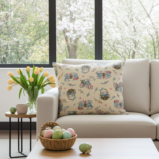 Gobelin Kissenhülle Hasen Rendezvous 50x50 cm