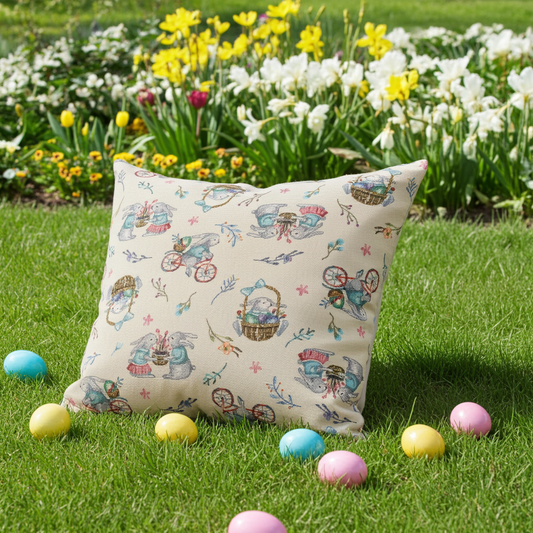 Gobelin Kissenhülle Hasen Rendezvous 40x40 cm