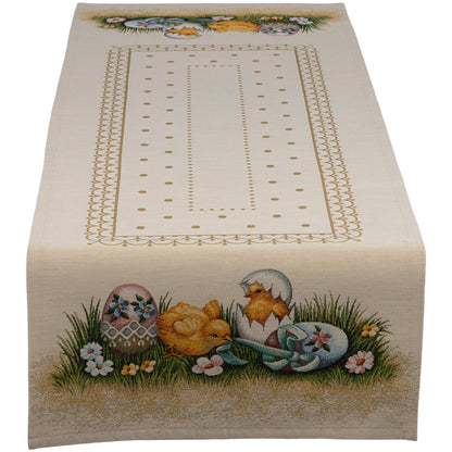 Gobelin Tischband Kükenglück 45x140 cm