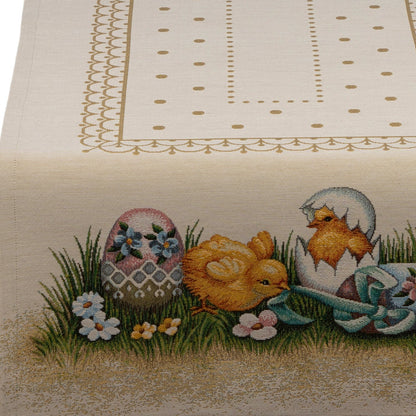 Gobelin Tischband Kükenglück 45x140 cm