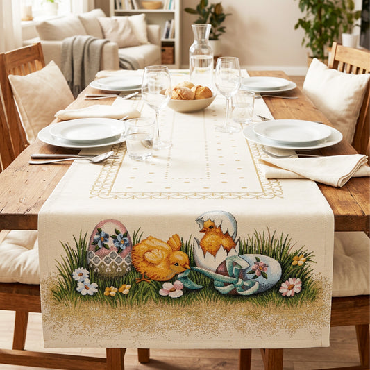 Gobelin Tischband Kükenglück 45x140 cm