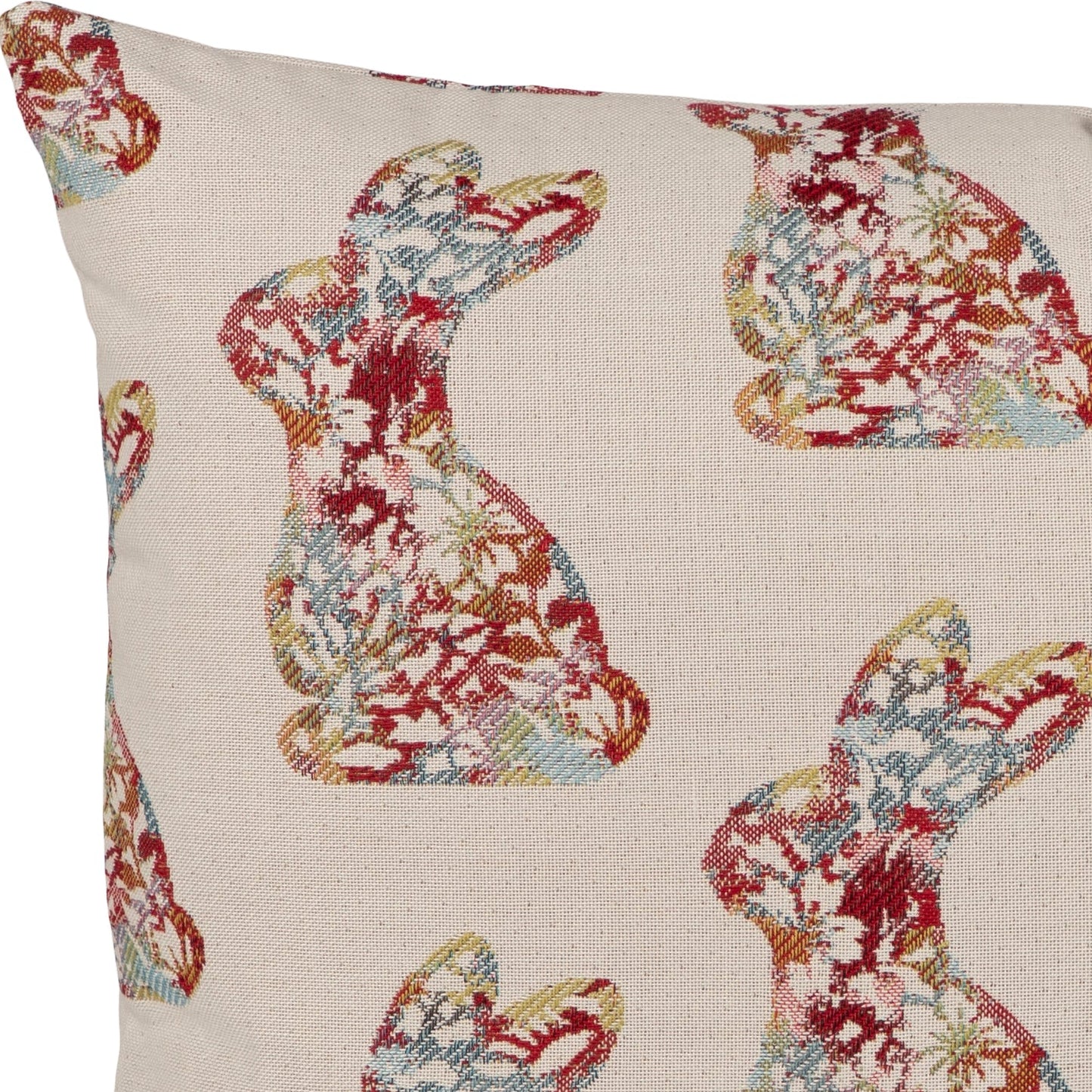 Gobelin Kissenhülle Blütenhase 45x45 cm