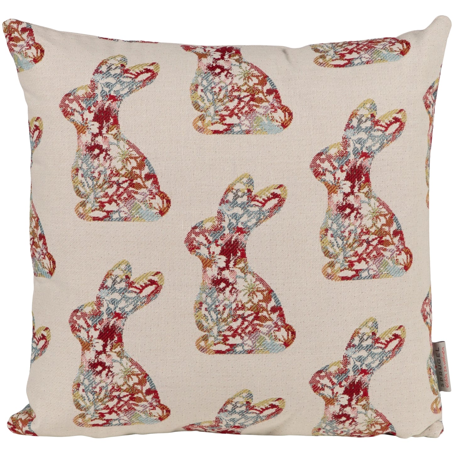 Gobelin Kissenhülle Blütenhase 45x45 cm