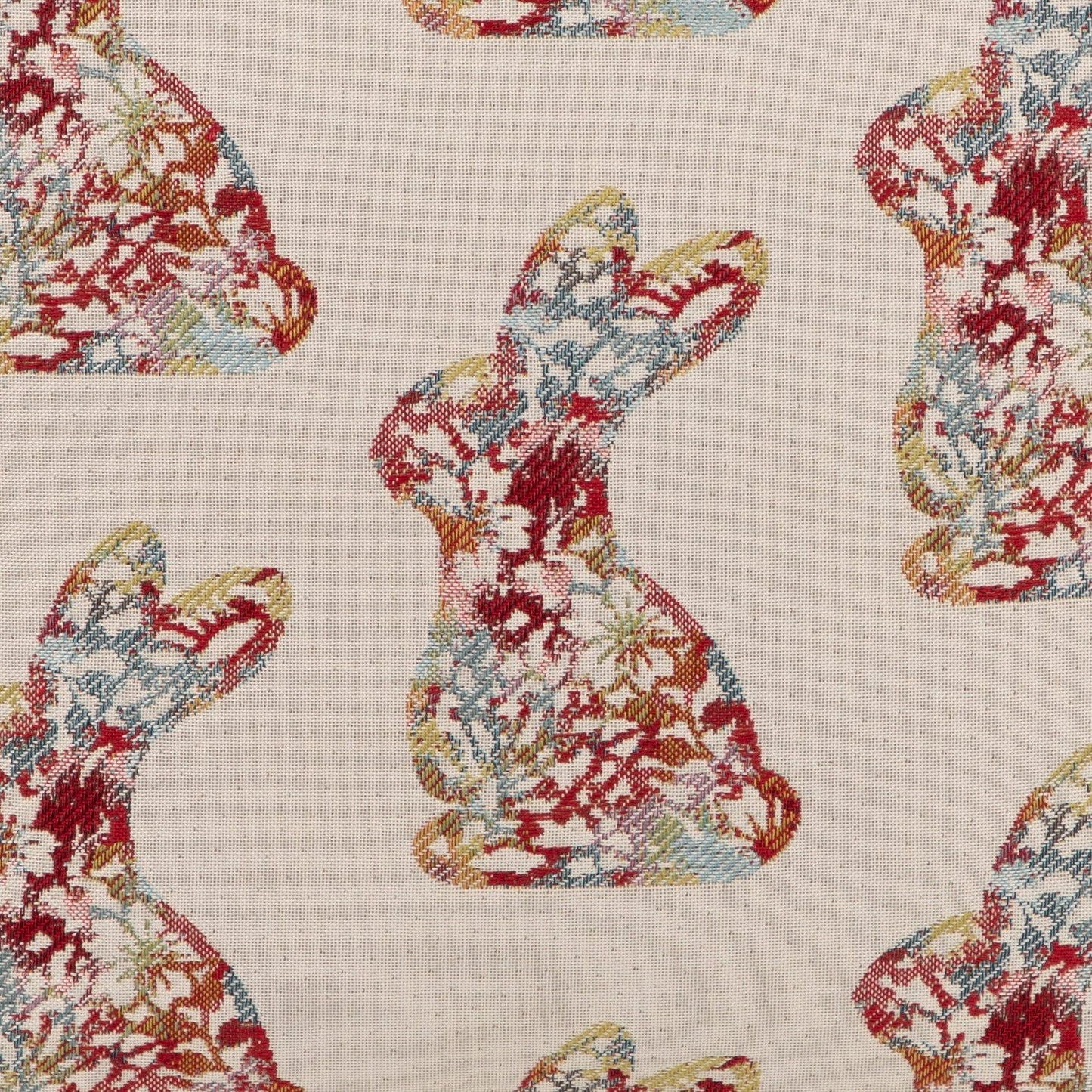 Gobelin Kissenhülle Blütenhase 45x45 cm