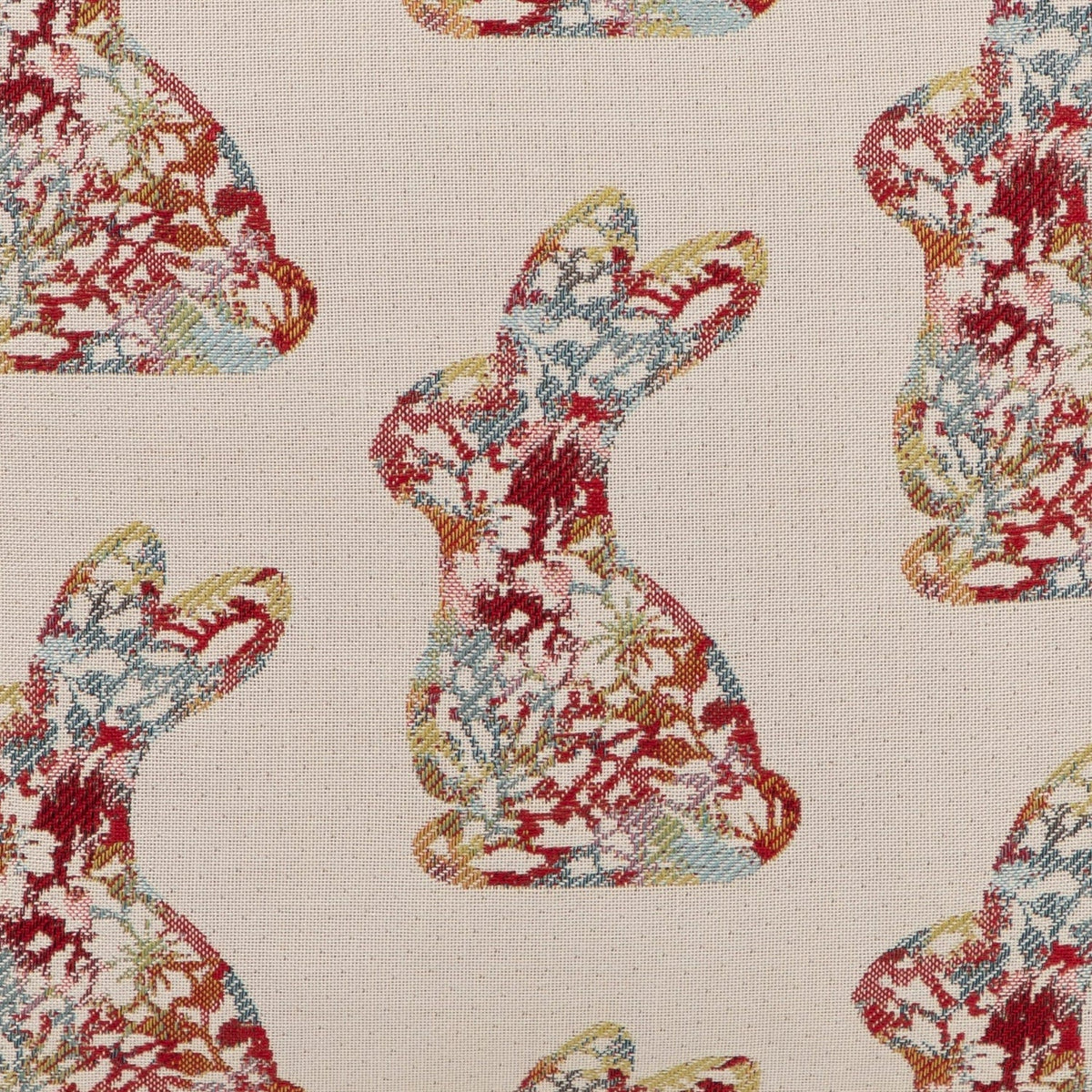 Gobelin Kissenhülle Blütenhase 45x45 cm